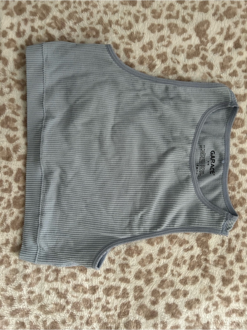 Garage Ribbed Crop Tank Top
